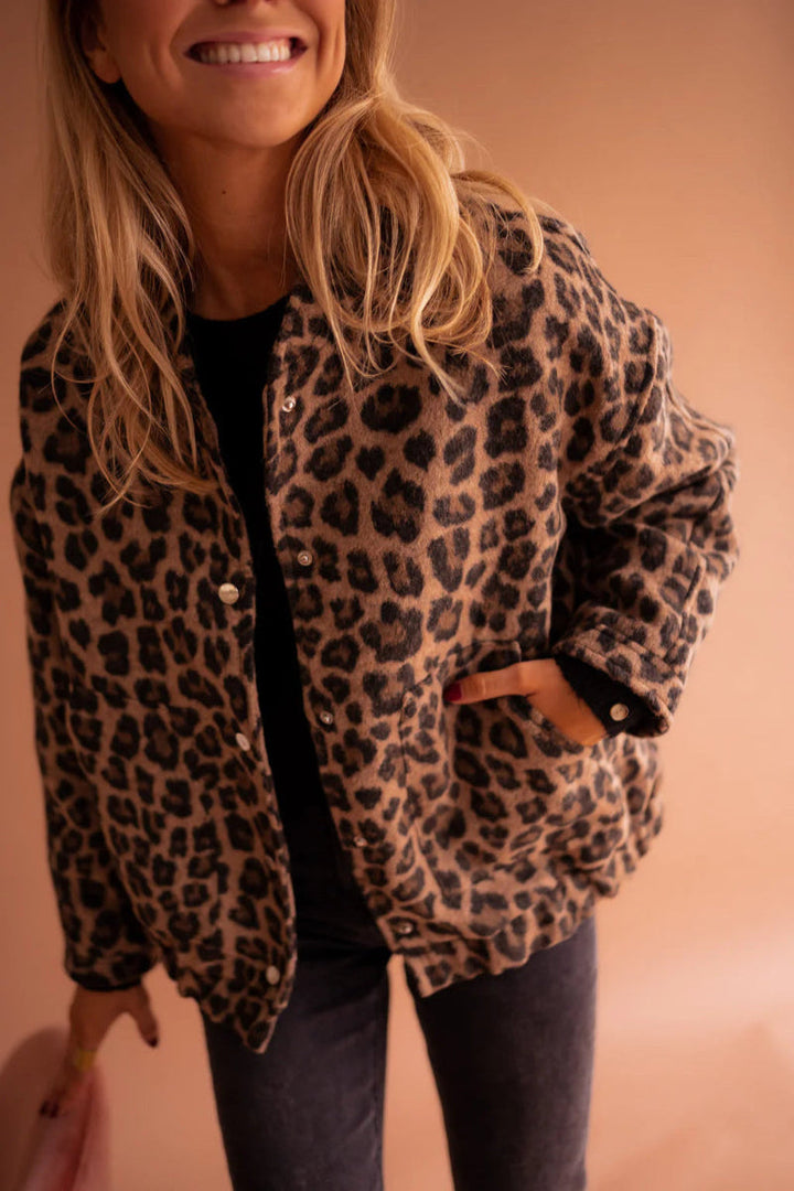 FIORENZA leopard bomber