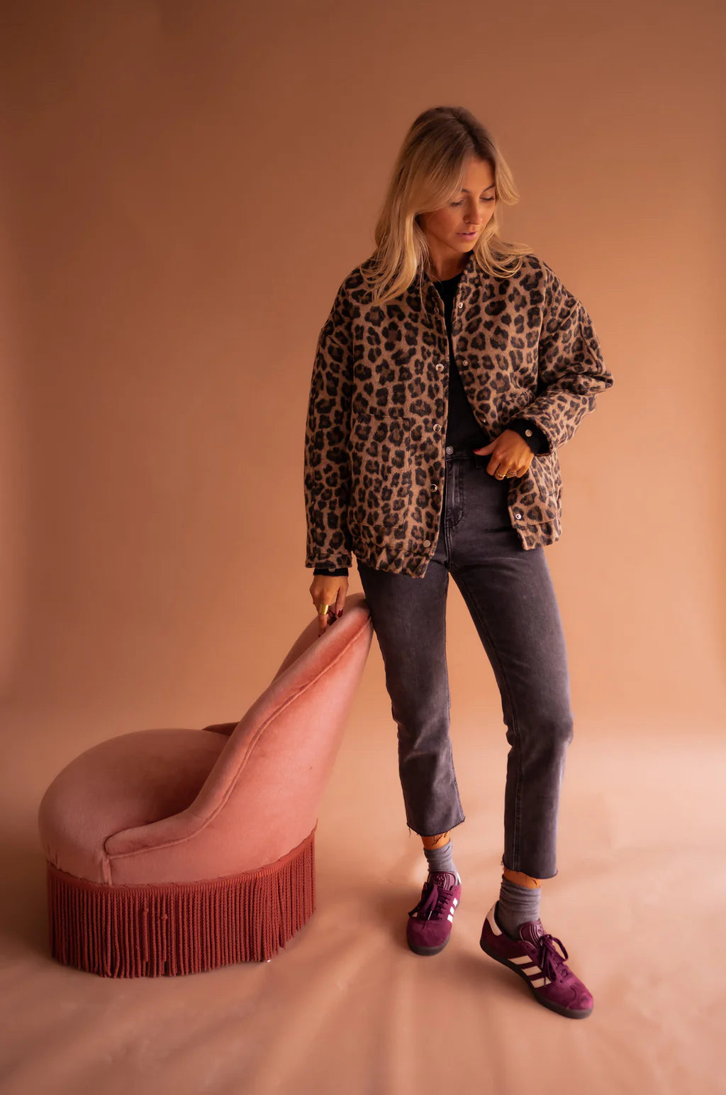 FIORENZA leopard bomber