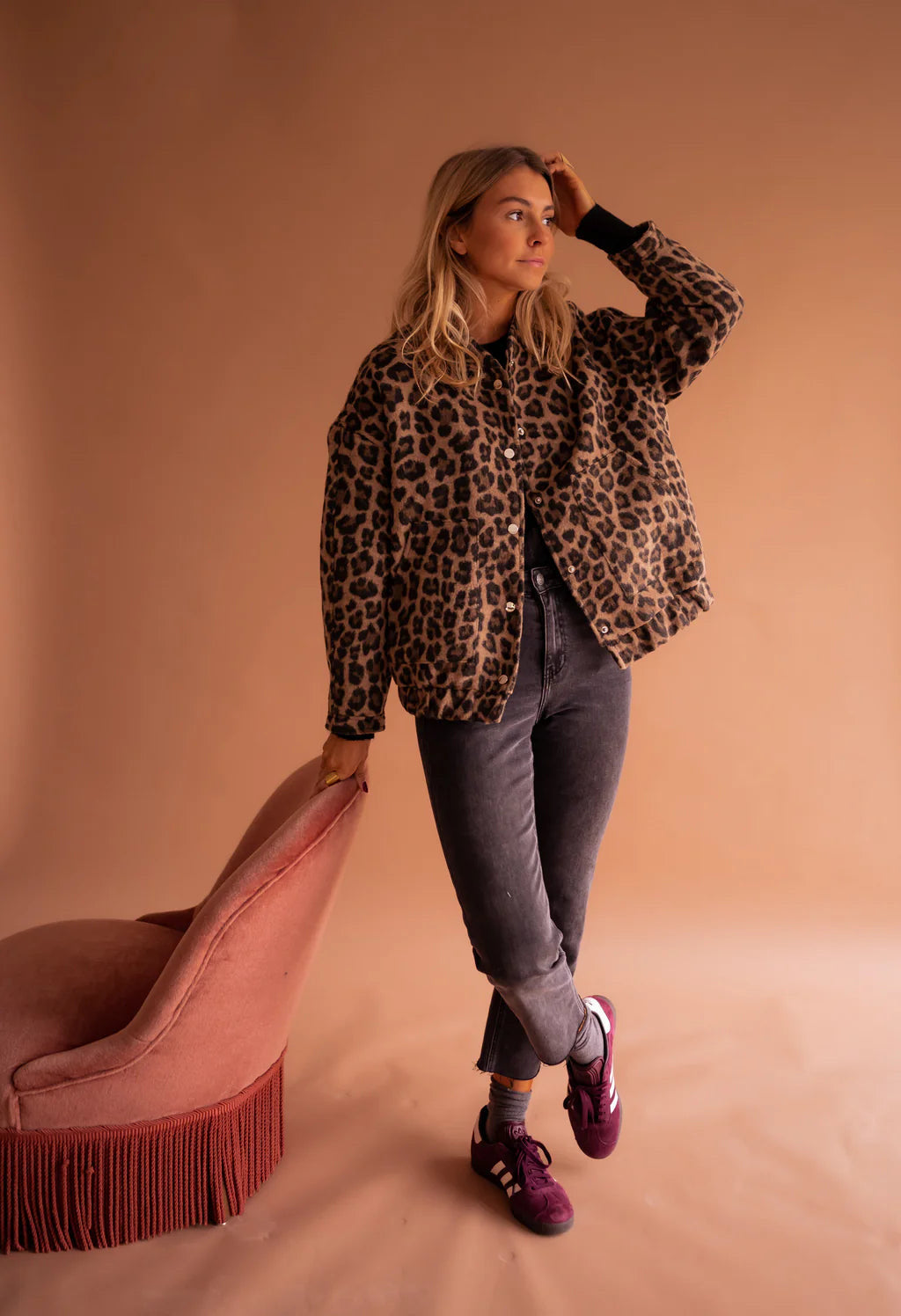 FIORENZA leopard bomber