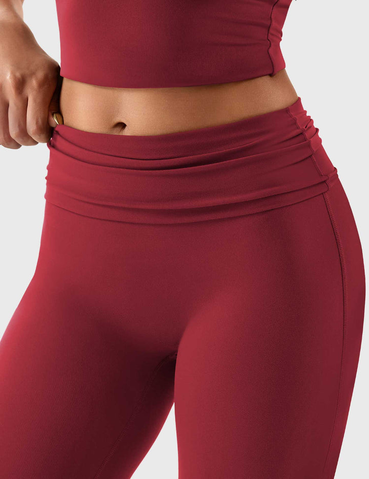 Gymfit Romola Fold Over Flare Leggings