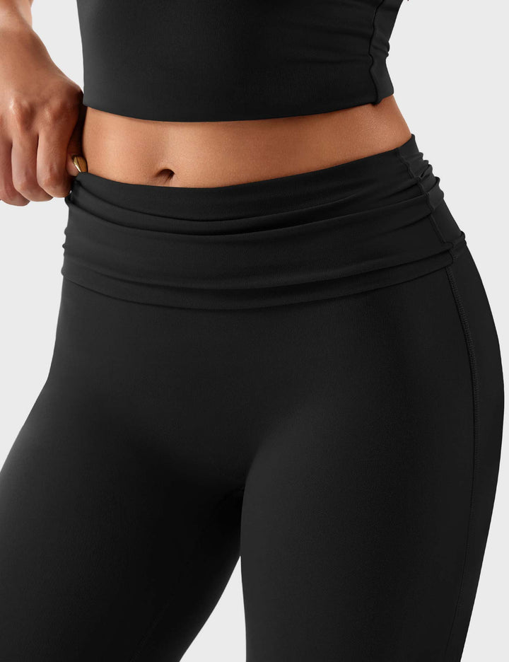 Gymfit Romola Fold Over Flare Leggings