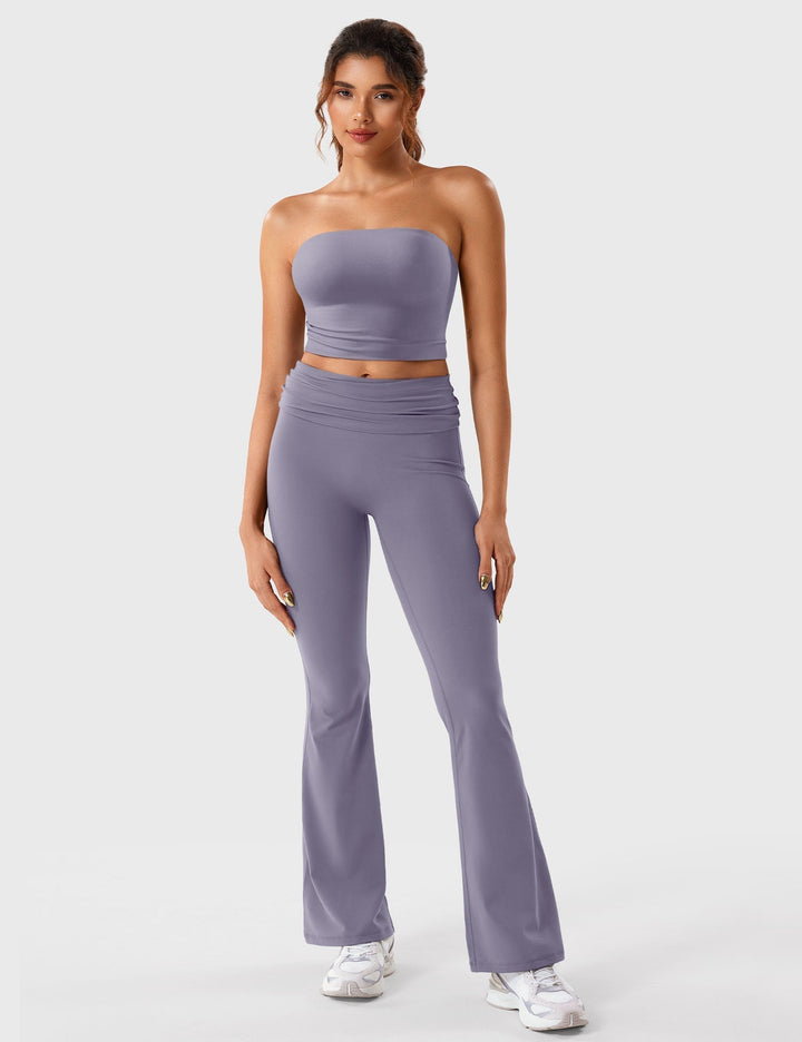 Gymfit Romola Fold Over Flare Leggings